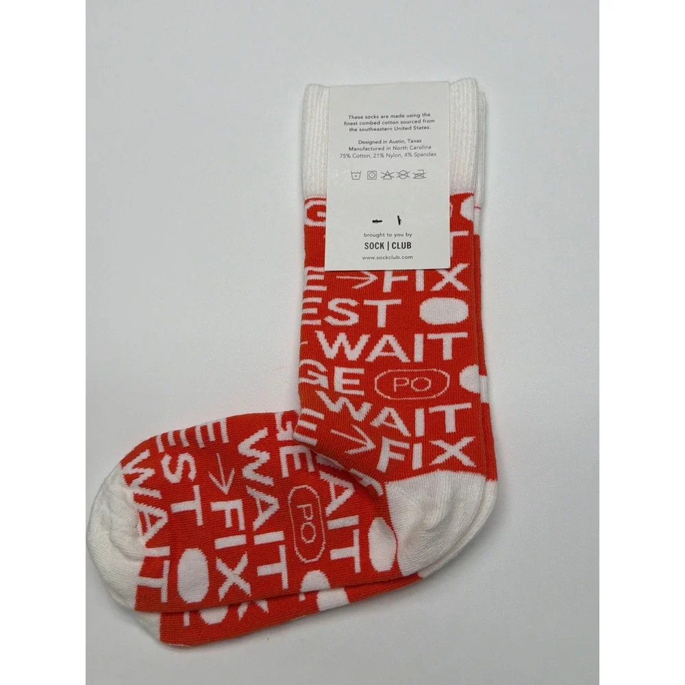 Sock Club Bill The Graphic Sock Relax You Have Bill‎ Red White